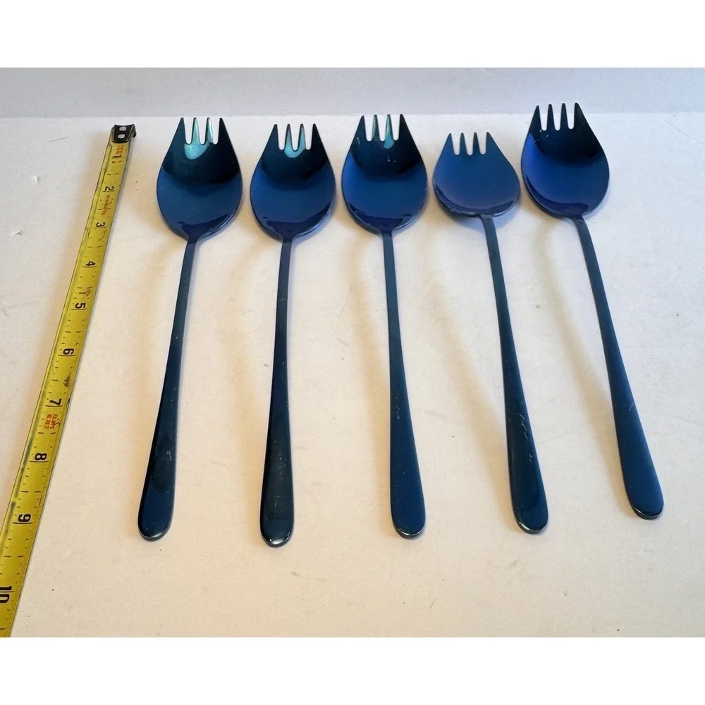 Buyer StarBlue‎ Sporks 2 in 1 Spoons Forks 5 Pieces Stainless Steel
